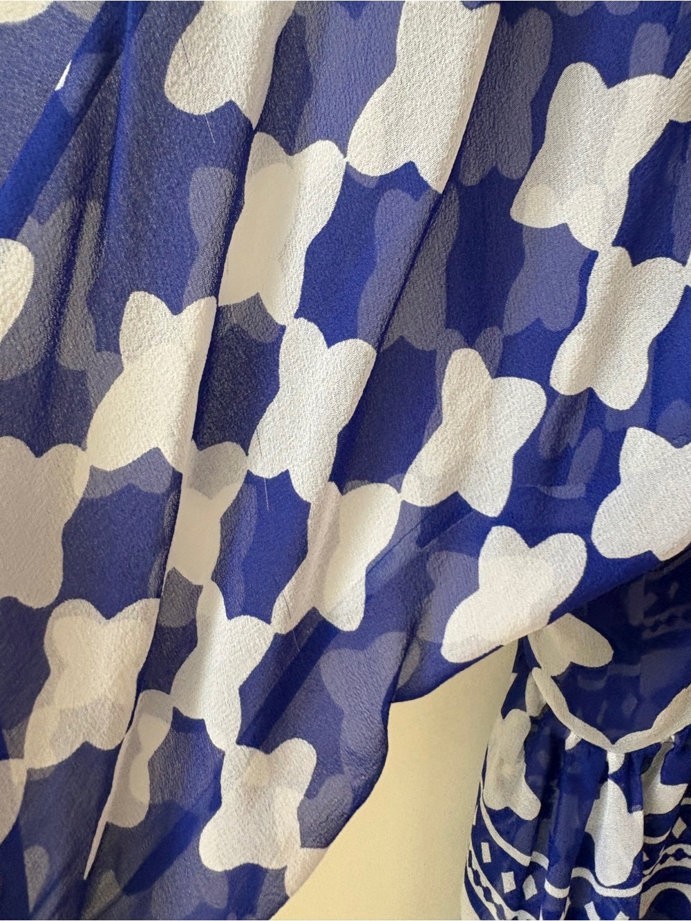 kate spade Sheer Silk Printed Peplum Blouse - Picture 11 of 14